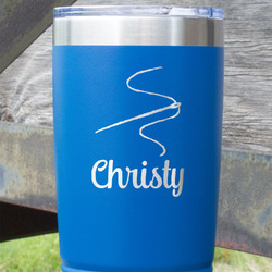 Sewing Time 20 oz Stainless Steel Tumbler - Royal Blue - Double Sided (Personalized)