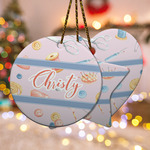 Sewing Time Ceramic Ornament w/ Name or Text