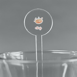 Sewing Time 7" Round Plastic Stir Sticks - Clear (Personalized)