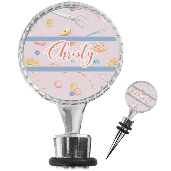 Custom Sewing Time Wine Bottle Stopper (Personalized)