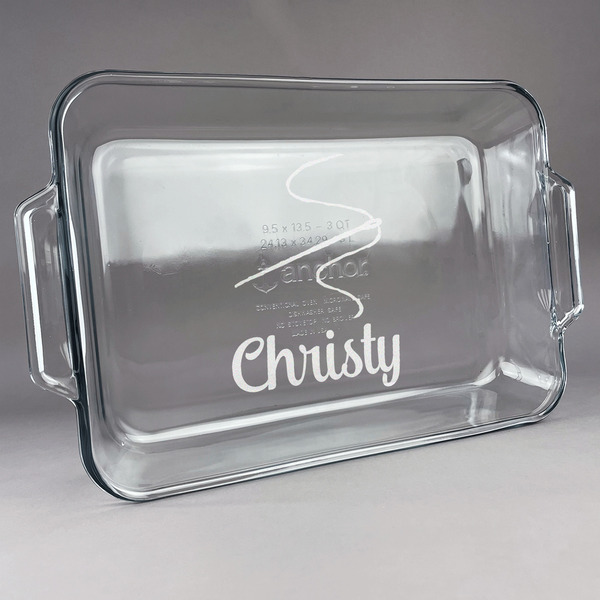 Custom Sewing Time Glass Baking Dish - 13in x 9in (Personalized)