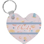 Sewing Time Heart Plastic Keychain w/ Name or Text