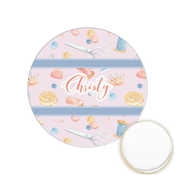 Custom Sewing Time Printed Cookie Topper - 1.25" (Personalized)