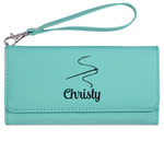 Sewing Time Ladies Leatherette Wallet - Laser Engraved- Teal (Personalized)