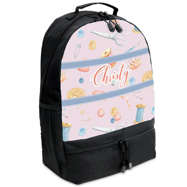 Custom Sewing Time Backpacks - Black (Personalized)