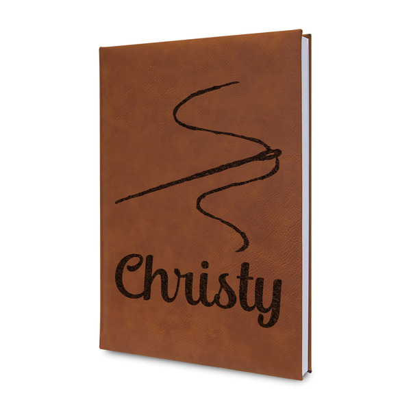 Custom Sewing Time Leather Sketchbook - Small - Double Sided (Personalized)