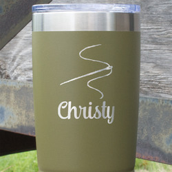 Sewing Time 20 oz Stainless Steel Tumbler - Olive - Single Sided (Personalized)