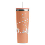 Sewing Time RTIC Everyday Tumbler with Straw - 28oz - Peach - Double-Sided (Personalized)