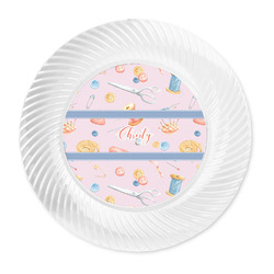 Sewing Time Plastic Party Dinner Plates - 10" (Personalized)