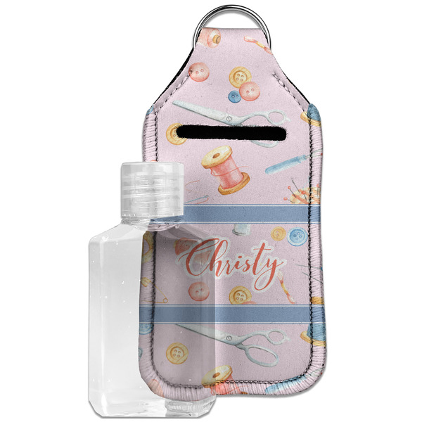 Custom Sewing Time Hand Sanitizer & Keychain Holder - Large (Personalized)