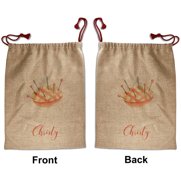 Custom Sewing Time Santa Sack - Front & Back (Personalized)