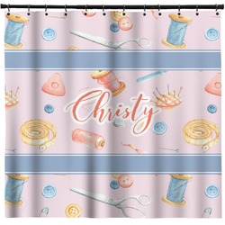 Sewing Time Shower Curtain - 71" x 74" (Personalized)