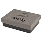 Sewing Time Small Gift Box w/ Engraved Leather Lid (Personalized)