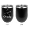 Sewing Time Stainless Wine Tumblers - Black - Single Sided - Approval