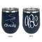 Sewing Time Stainless Wine Tumblers - Navy - Double Sided - Approval