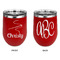 Sewing Time Stainless Wine Tumblers - Red - Double Sided - Approval