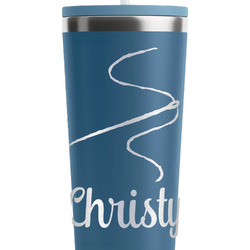 Sewing Time RTIC Everyday Tumbler with Straw - 28oz - Steel Blue - Double-Sided (Personalized)