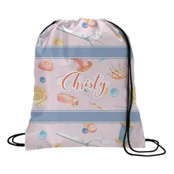 Sewing Time Drawstring Backpack - Small (Personalized)