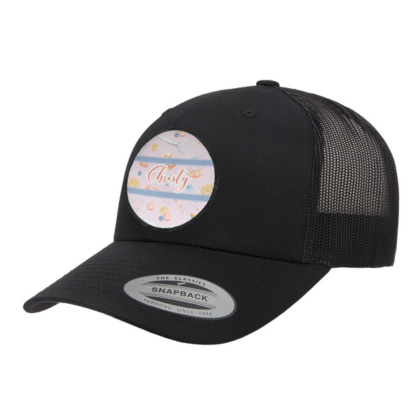 Custom Sewing Time Trucker Hat - Black (Personalized)