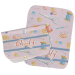 Sewing Time Burp Cloths - Fleece - Set of 2 w/ Name or Text