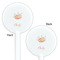 Sewing Time White Plastic 5.5" Stir Stick - Double Sided - Round - Front & Back