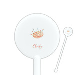 Sewing Time 5.5" Round Plastic Stir Sticks - White - Double Sided (Personalized)