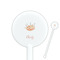 Sewing Time White Plastic 5.5" Stir Stick - Round - Closeup