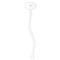 Sewing Time White Plastic 7" Stir Stick - Oval - Single Stick