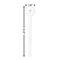 Sewing Time White Plastic 7" Stir Stick - Round - Dimensions