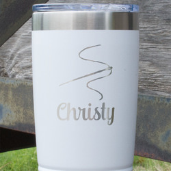 Sewing Time 20 oz Stainless Steel Tumbler - White - Single Sided (Personalized)