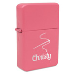 Sewing Time Windproof Lighter - Pink - Single Sided (Personalized)