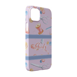 Sewing Time iPhone Case - Plastic - iPhone 14 Pro (Personalized)