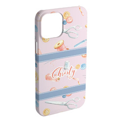 Sewing Time iPhone Case - Plastic - iPhone 15 Plus (Personalized)