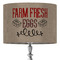 Farm Quotes 16" Drum Lampshade - ON STAND (Fabric)