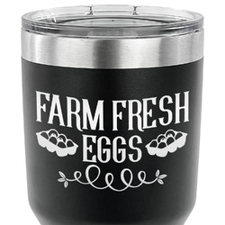 Farm Quotes 30 oz Stainless Steel Tumbler - Black - Single Sided