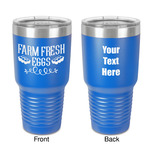 Farm Quotes 30 oz Stainless Steel Tumbler - Royal Blue - Double-Sided