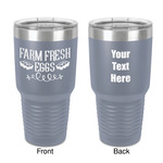 Farm Quotes 30 oz Stainless Steel Tumbler - Grey - Double-Sided