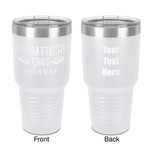 Farm Quotes 30 oz Stainless Steel Tumbler - White - Double-Sided