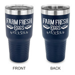 Farm Quotes 30 oz Stainless Steel Tumbler - Navy - Double Sided