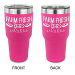 Farm Quotes 30 oz Stainless Steel Tumbler - Pink - Double Sided