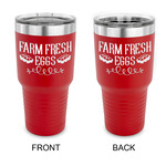 Farm Quotes 30 oz Stainless Steel Tumbler - Red - Double Sided