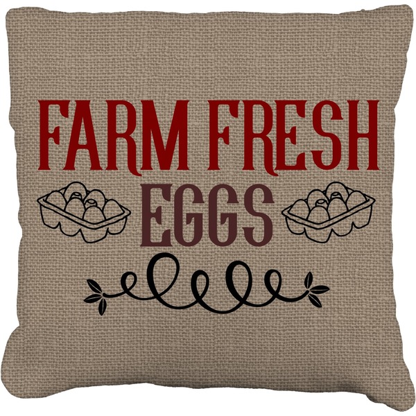 Custom Farm Quotes Faux-Linen Throw Pillow 16"