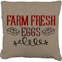 Farm Quotes Faux-Linen Throw Pillow 26"