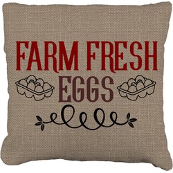 Farm Quotes Faux-Linen Throw Pillow