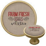 Farm Quotes Cabinet Knob - Gold