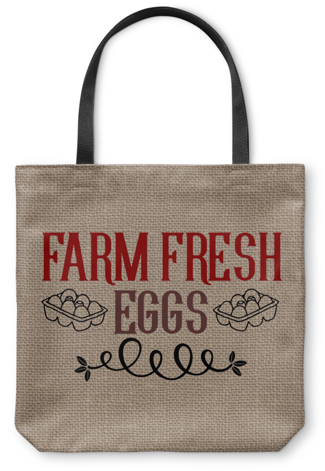 Farm Quotes Canvas Tote Bag - Large - 18x18 (Personalized 