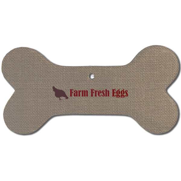 Custom Farm Quotes Ceramic Dog Ornament - Front