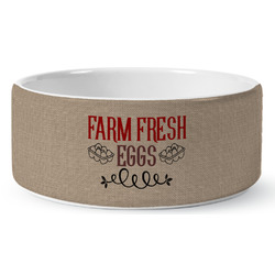 Farm Quotes Ceramic Dog Bowl