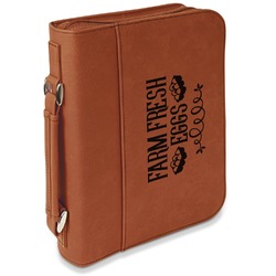 Farm Quotes Leatherette Bible Cover with Handle & Zipper - Large - Double Sided