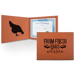 Farm Quotes Leatherette Certificate Holder - Front and Inside